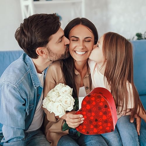 Miniatura 6 de Zhanmai 8 cajas de regalo en forma de corazón para el día de San Valentín, caja de regalo de corazón de cartón con 4 tamaños, cajas románticas en