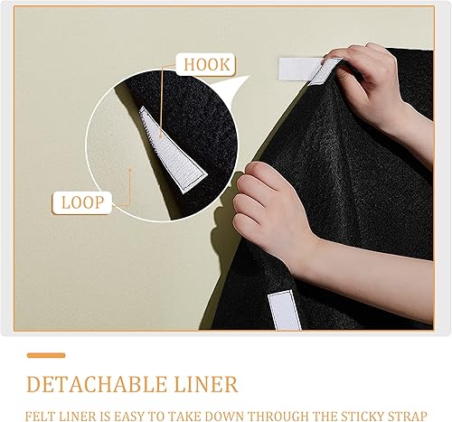 Miniatura 6 de RYB HOME Cortinas divisoras de aislamiento térmico 3 en 1, cortinas divisoras de sala de estar, cortinas bloqueadoras de ruido de ventana grande