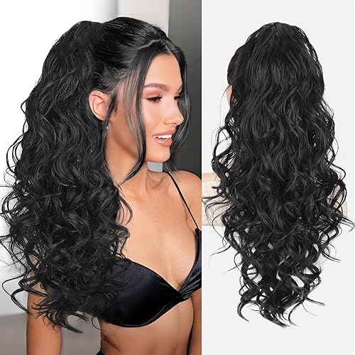 QGZ Ponytail Extension 20 Inch Claw Clip Ponytail Hair Extension