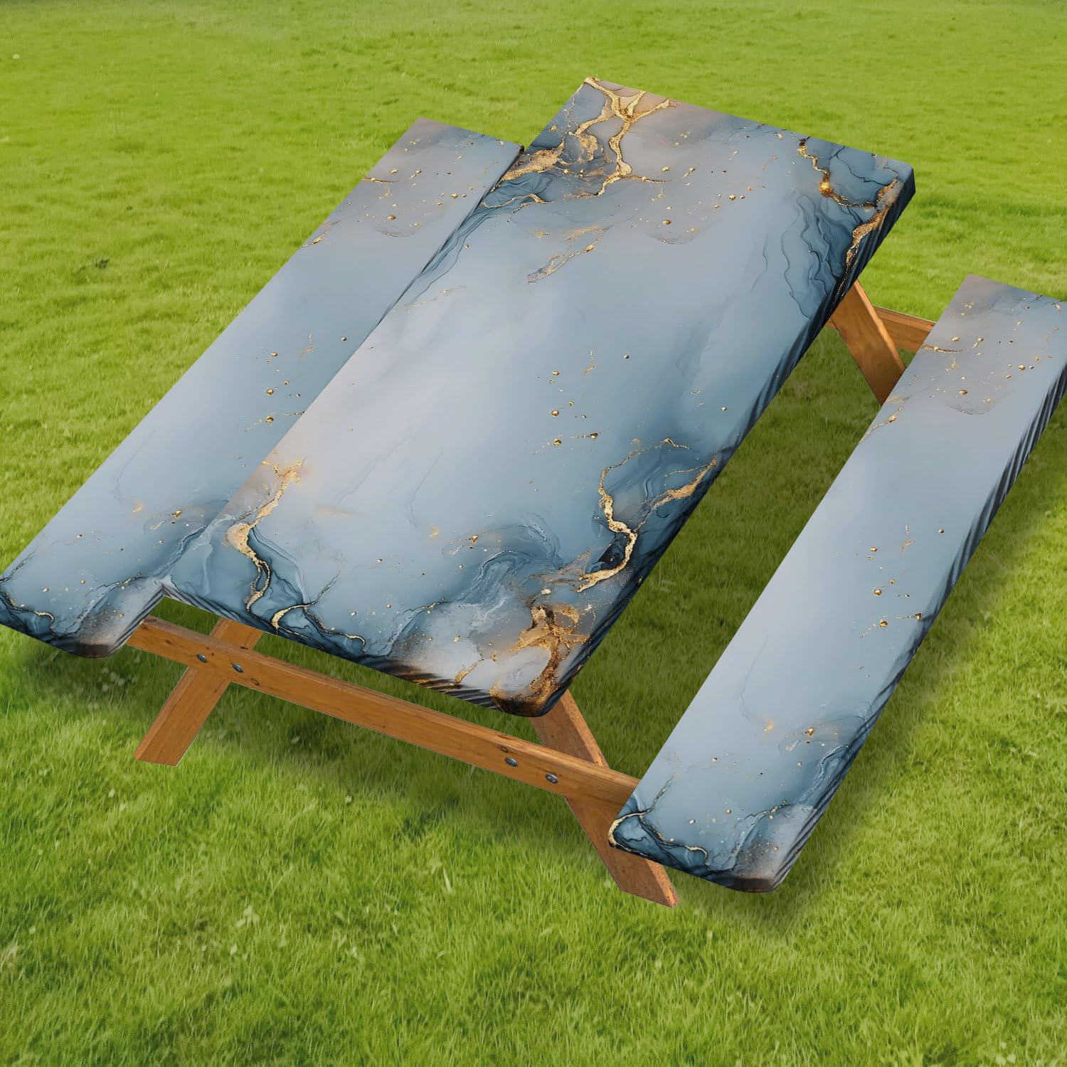Nappe pique nique pour table camping et terrasse rectangulaire
