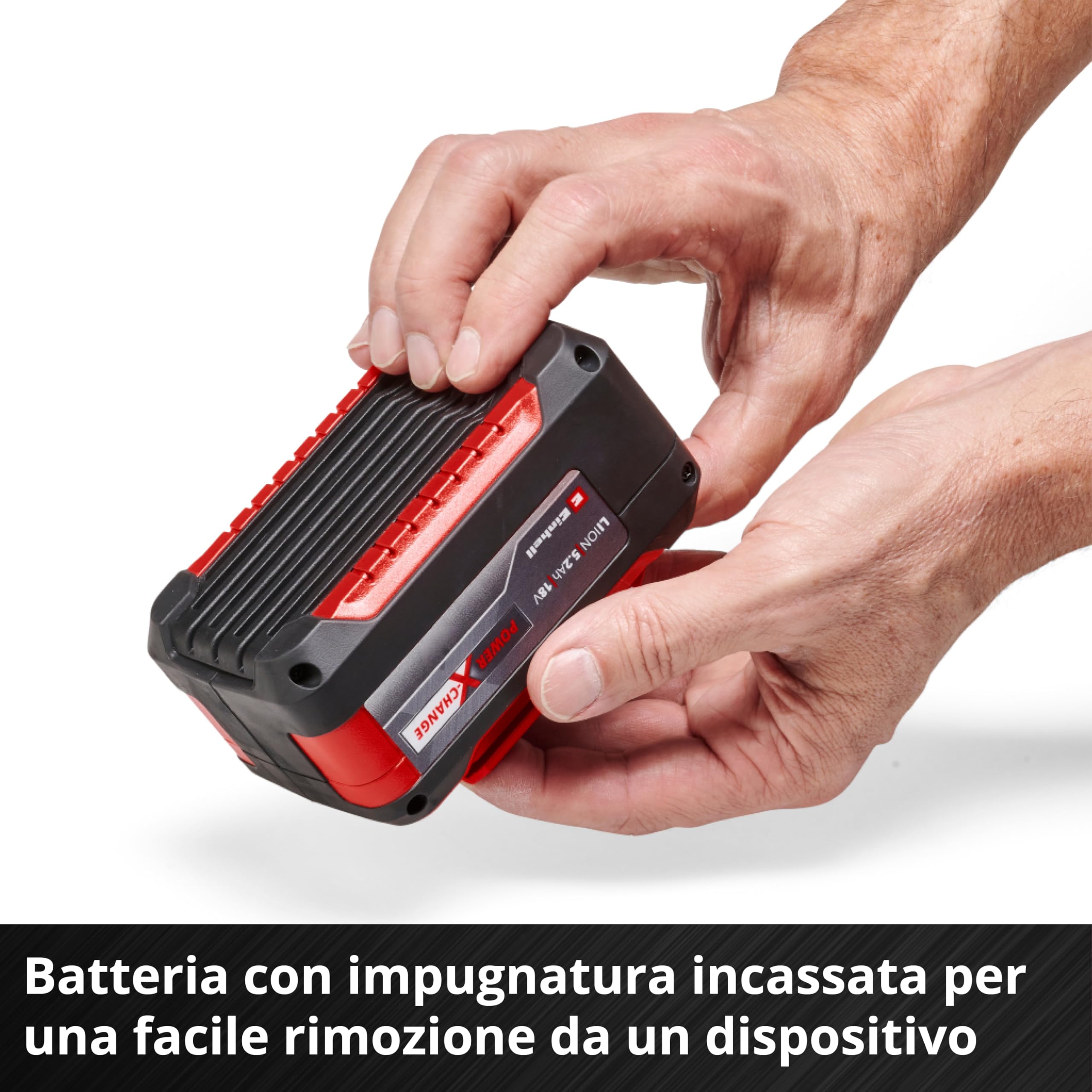 Originale Einhell 18V batteria 5,2Ah Power X-Change Plus (18 V, 5.2 Ah, 1260 W, senza caricabatteria)