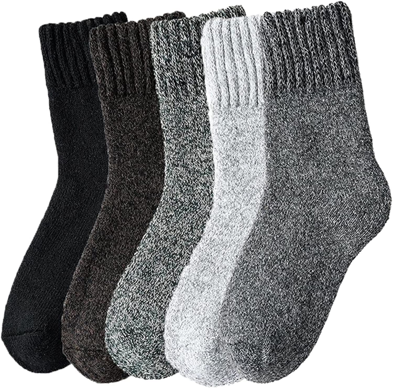 Calzini da Donna, Calzini da Donna Caldi Invernali Calzini da Uomo in Lana Calzini Solidi Super Spessi Calzini di Lana Unisex Contro la Neve Fredda Calzini in Spugna