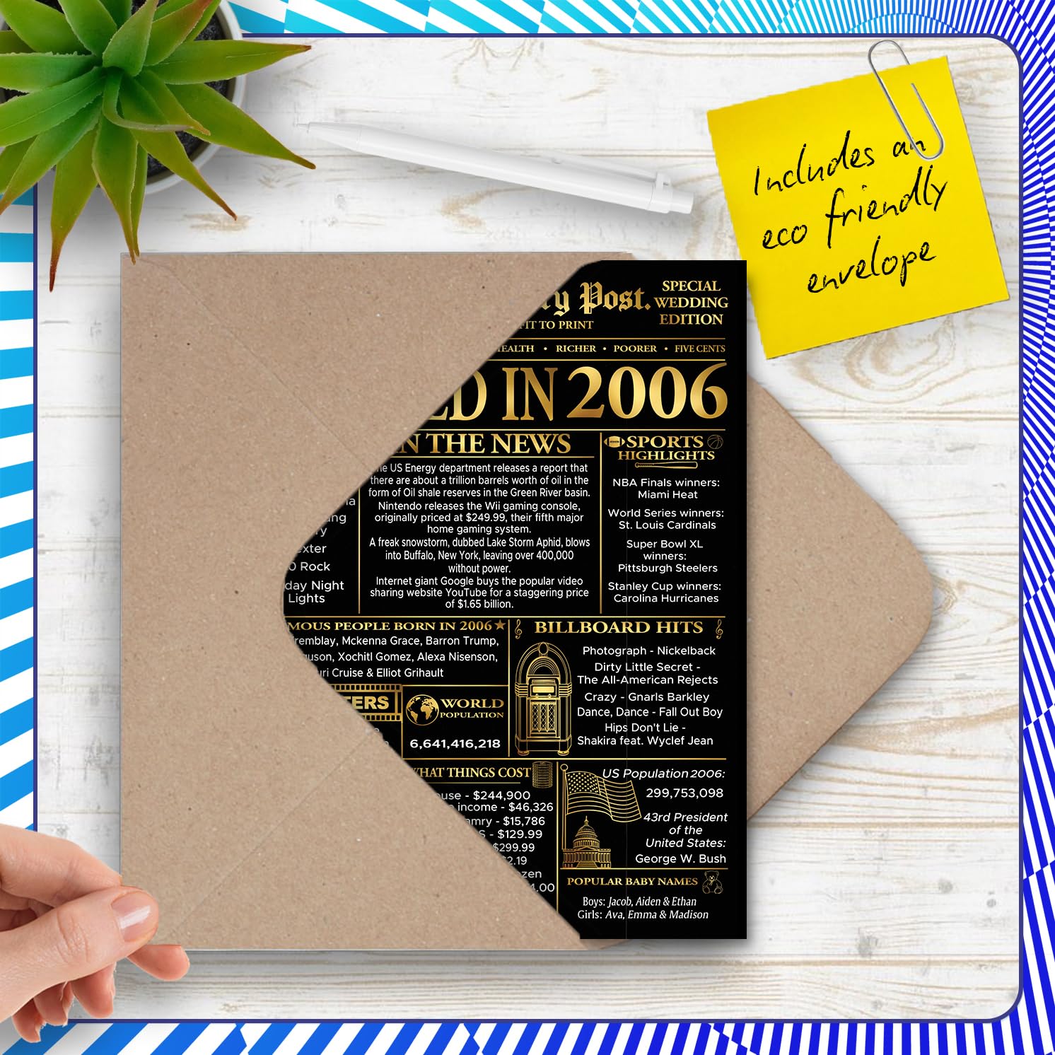 Carte De 19e Anniversaire De Mariage Pour Homme Et Femme - Journal