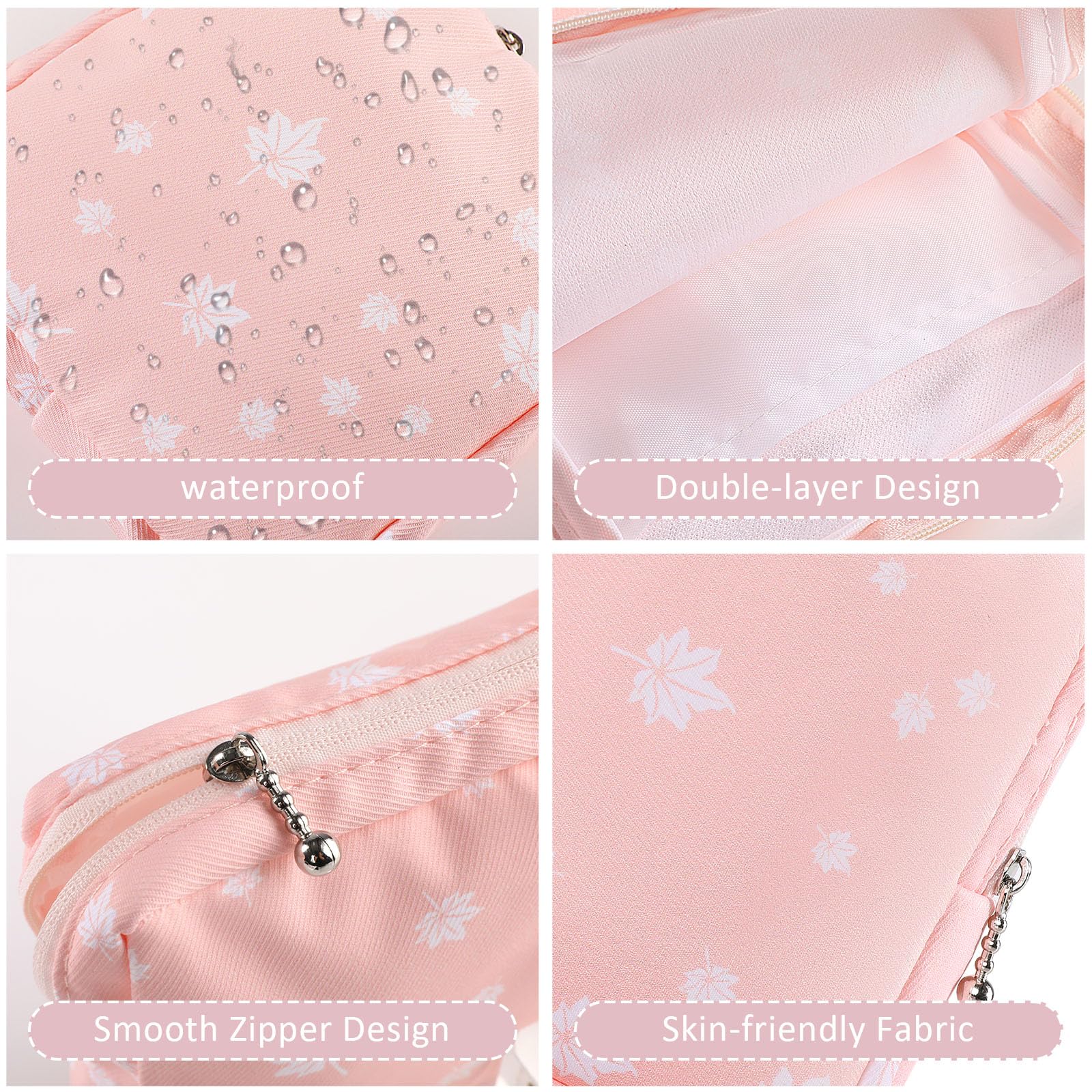 Ouligay 2Pcs Sanitary Towel Holder Sanitary Pad Storage Bag Reusable Period Bag Sanitary Towel Storage Bag with Zipper First Period Pouch Bag Feminine Menstrual Bags for Teen Girls School Women - Image 4