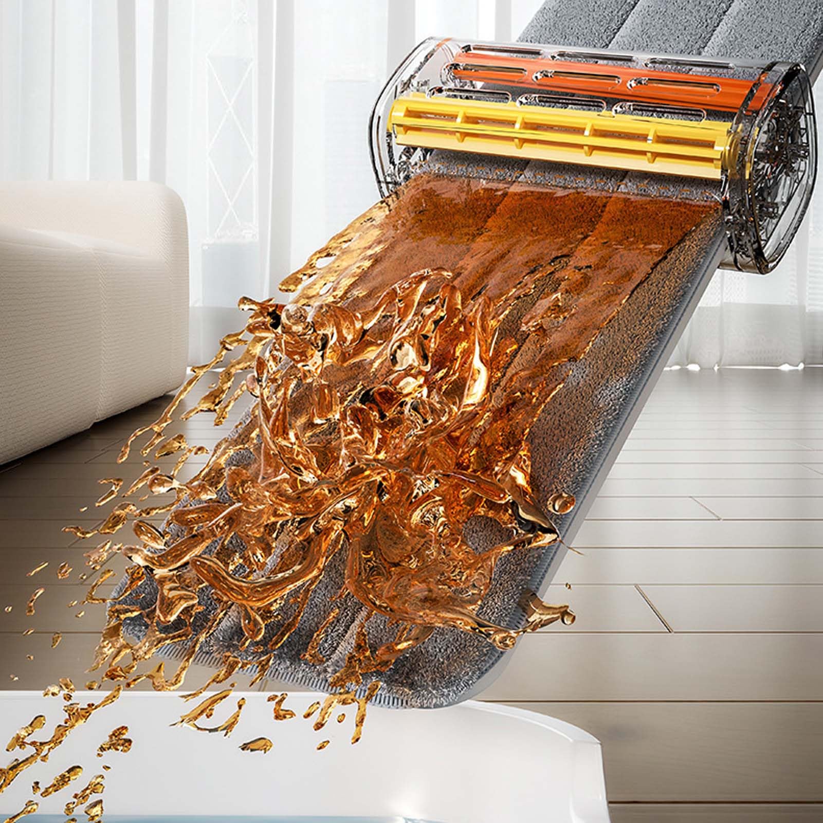 Fregona Suelos con Mopa Microfibra, Limpiador De Suelos para Casa, Paño Lavable Y Reutilizable, Mopa Absorbente con Mango Ajustable para Cocina Baño Salón Y Limpieza Diaria