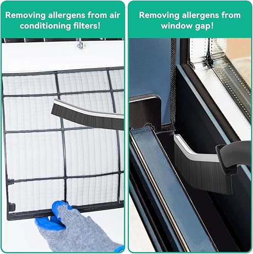 Miniatura 5 de 4 cepillos de limpieza de hendiduras de cerdas duras, herramienta de limpieza de hendiduras de cerdas premium para limpieza de espacios difíciles de