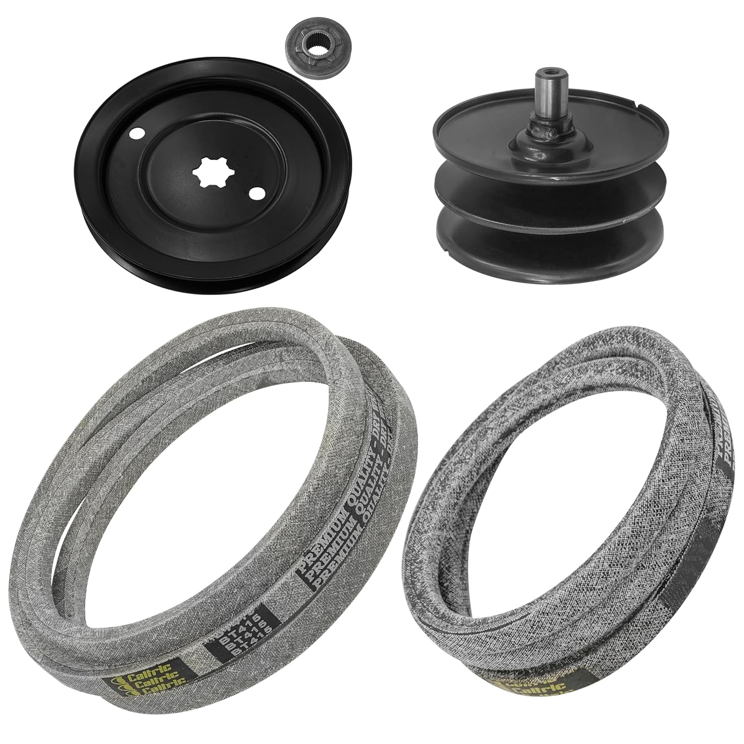 Caltric 956-04015A 956-04002 954-04249A 954-05040 Drive Pulleys and V-Belts Compatible with White Outdoor LT-1700