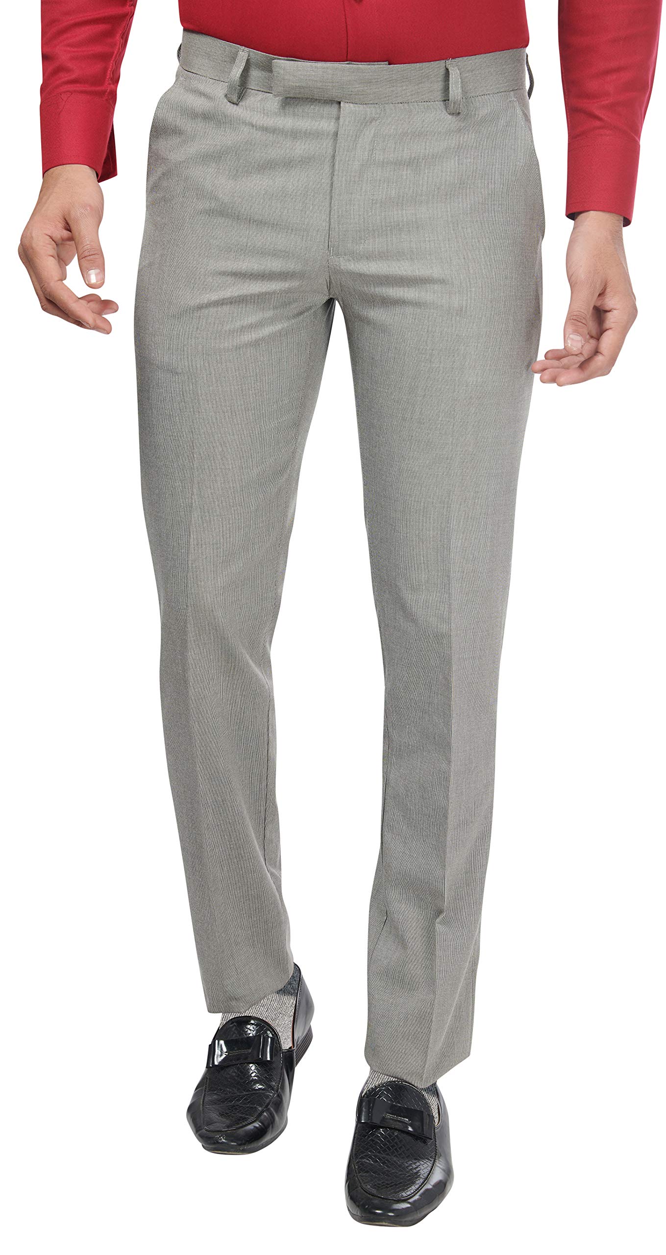 Ivory Silver Coloured Formal Trouser for Men-image-47