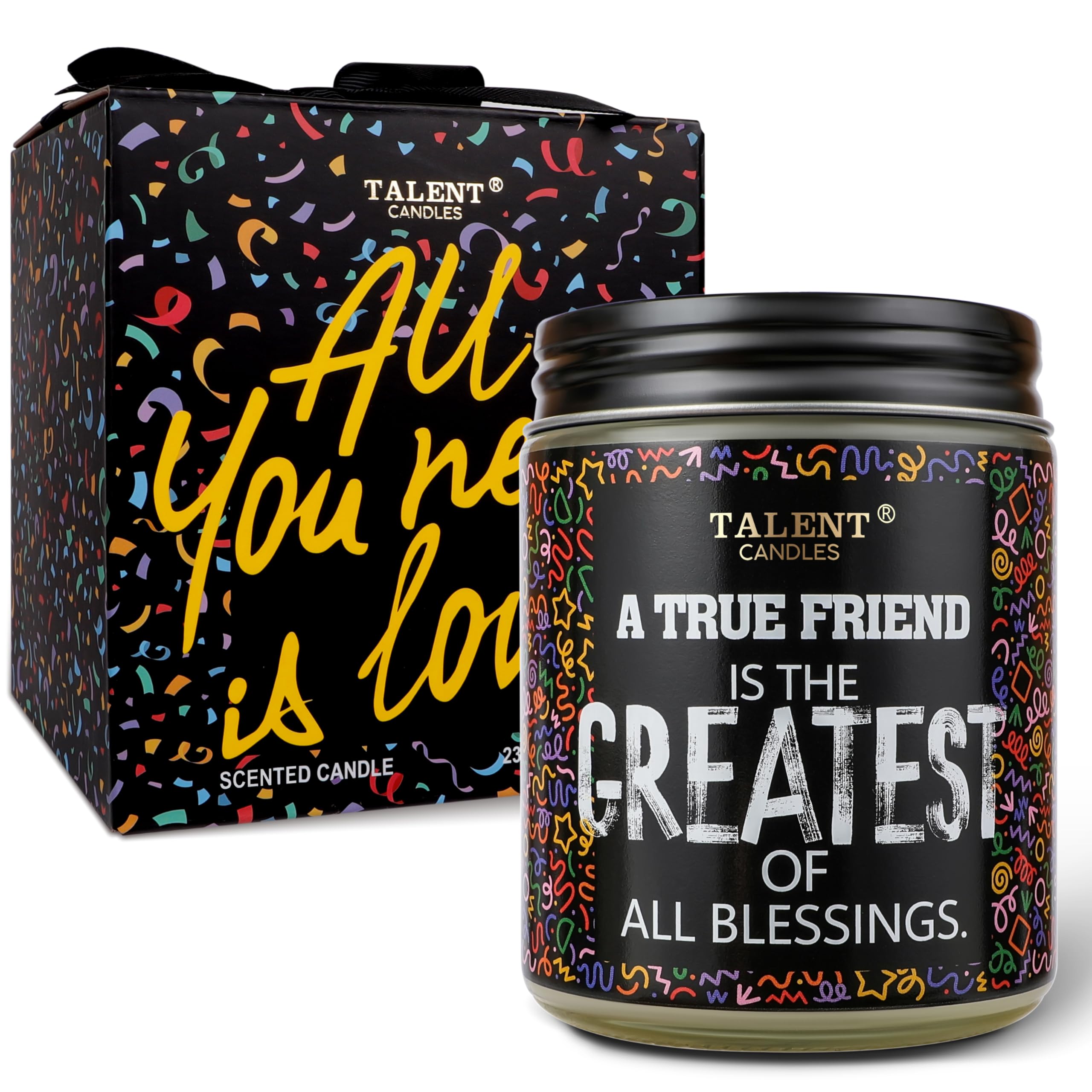Best Friend Candle | Freundschaftsgeschenke für Frauen | Duftkerze Lustige Geburtstagsgeschenke für Frauen Männer | Weihnachten Freundschaftsgeschenke | Sandelholz & Jasmin Duftkerzen Geschenke