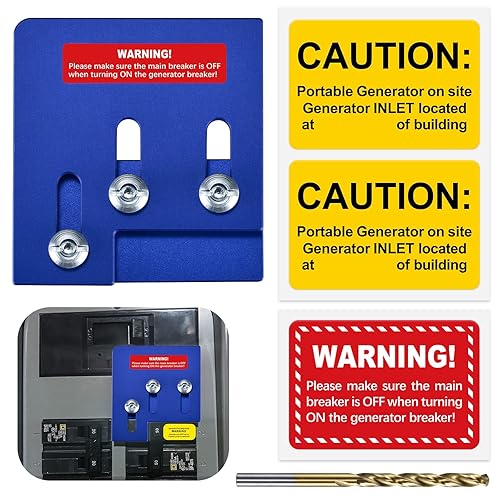 LATING Kit de entrelazado de generador para paneles cuadrados D QO o línea de hogar con espacio de 1 38 pulgadas, 150 o 200 amperios, plateado