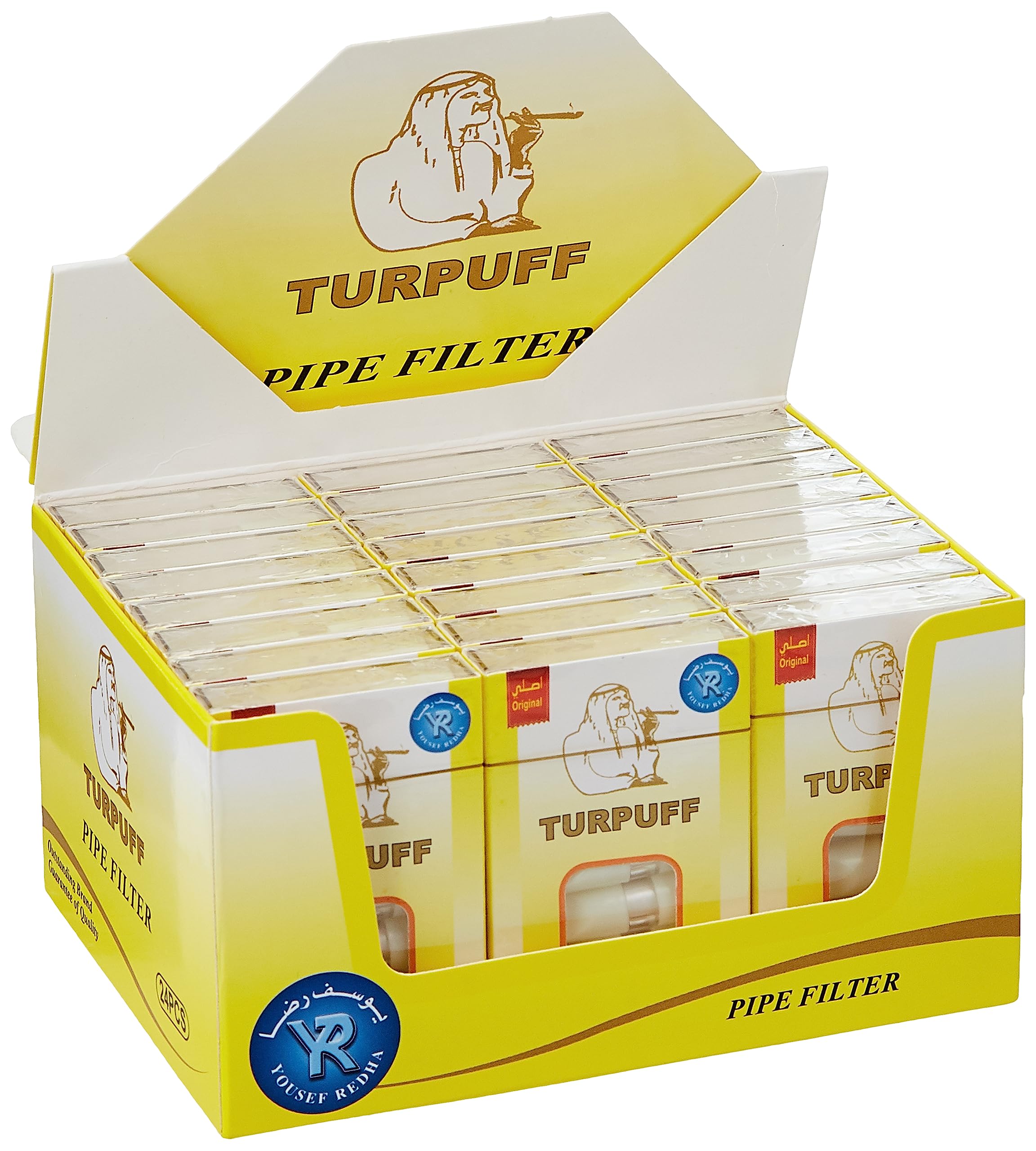 Turpuff Limited Edition Dokha Smoking Pipe Filter, 24 X 7 Pack