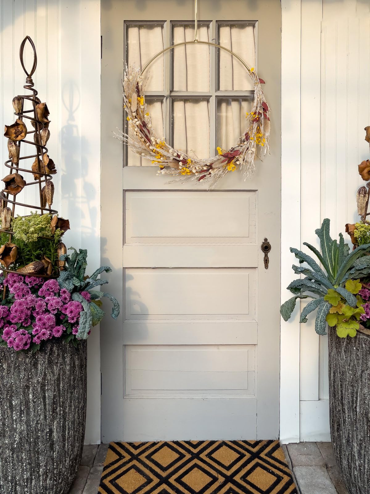 Couronne de Noël - Décoration murale - Porte d'entrée, fenêtre