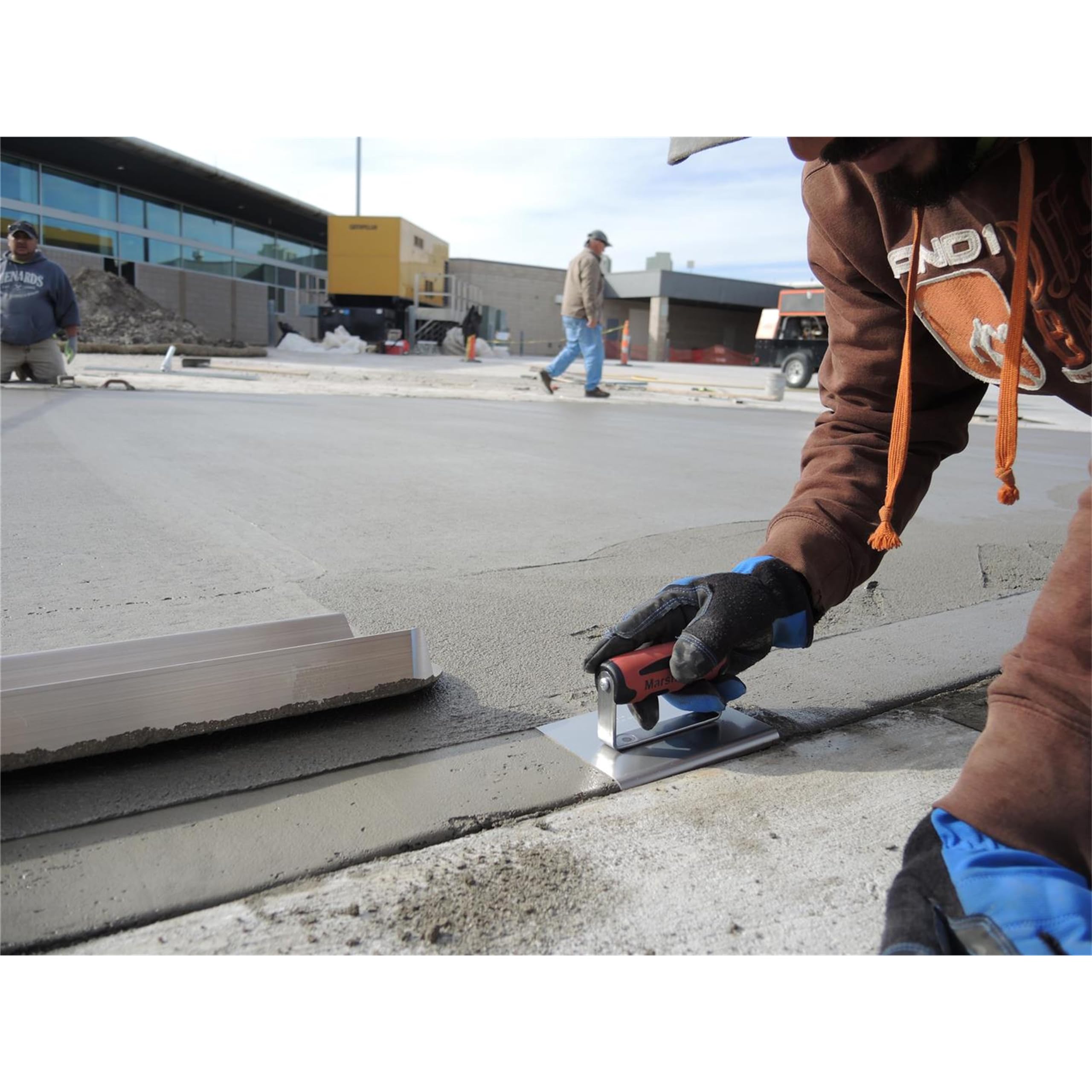 MARSHALLTOWN Straight Concrete Edger, 6 x 6 Stainless Steel Blade, 1/2 Lip x 3/8 Radius, Made In The USA, 162SSD