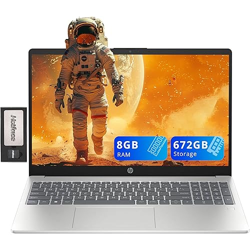 HP Pavilion 15.6" FHD Laptop, Intel i3-N305, 8GB RAM, 672GB Storage(512GB SSD+160GB Docking Station Set), Intel UHD Graphics, Fingerprint Reader, Num Pad, Webcam, Wi-Fi 6, Silver, Windows 11
