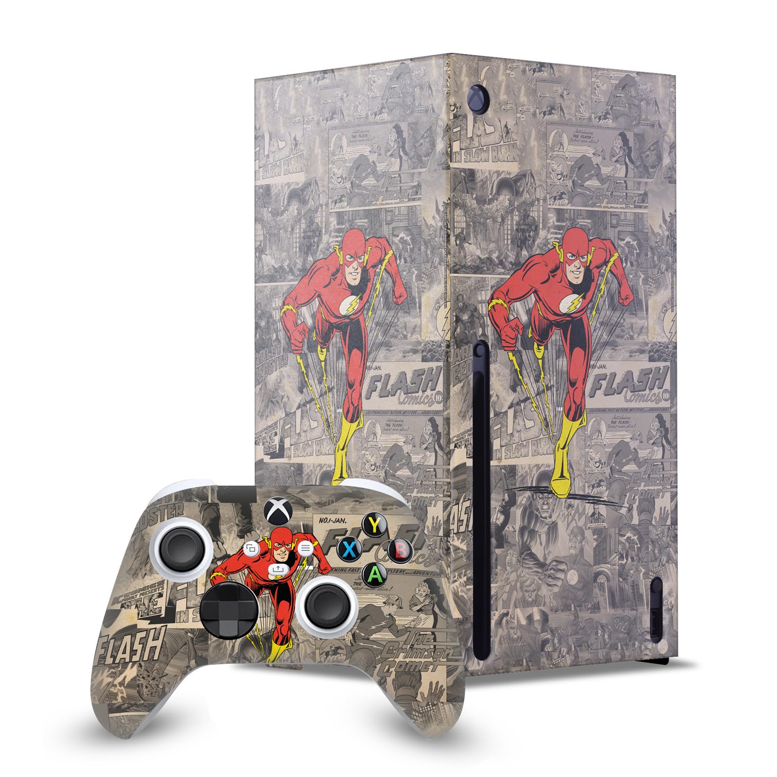 Head Case Designs Licenza Ufficiale The Flash DC Comics Collage Di Personaggi Arte Dei Fumetti Pacchetto Console Da Gioco Wrap E Pelle Per Controller Compatibile con Xbox Series X
