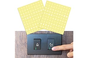 2 Sheets White Vinyl Light Switch Labels - Ideal for Home, Office, and School