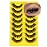 ALICE Cat Eye Lashes Russian Strip Lashes False Eyelashes Clear Band Eyelashes Dramatic Faux Mink Lashes 8 Pairs