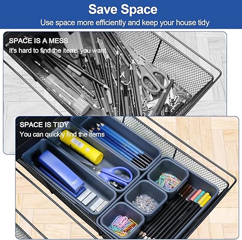 Miniatura 2 de Haobin 32 Pack Interlocking Desk Drawer OrganizersTool Box Organizer and StorageHardware Organizer for Tool DrawerDesk Drawer Tray Organizer for