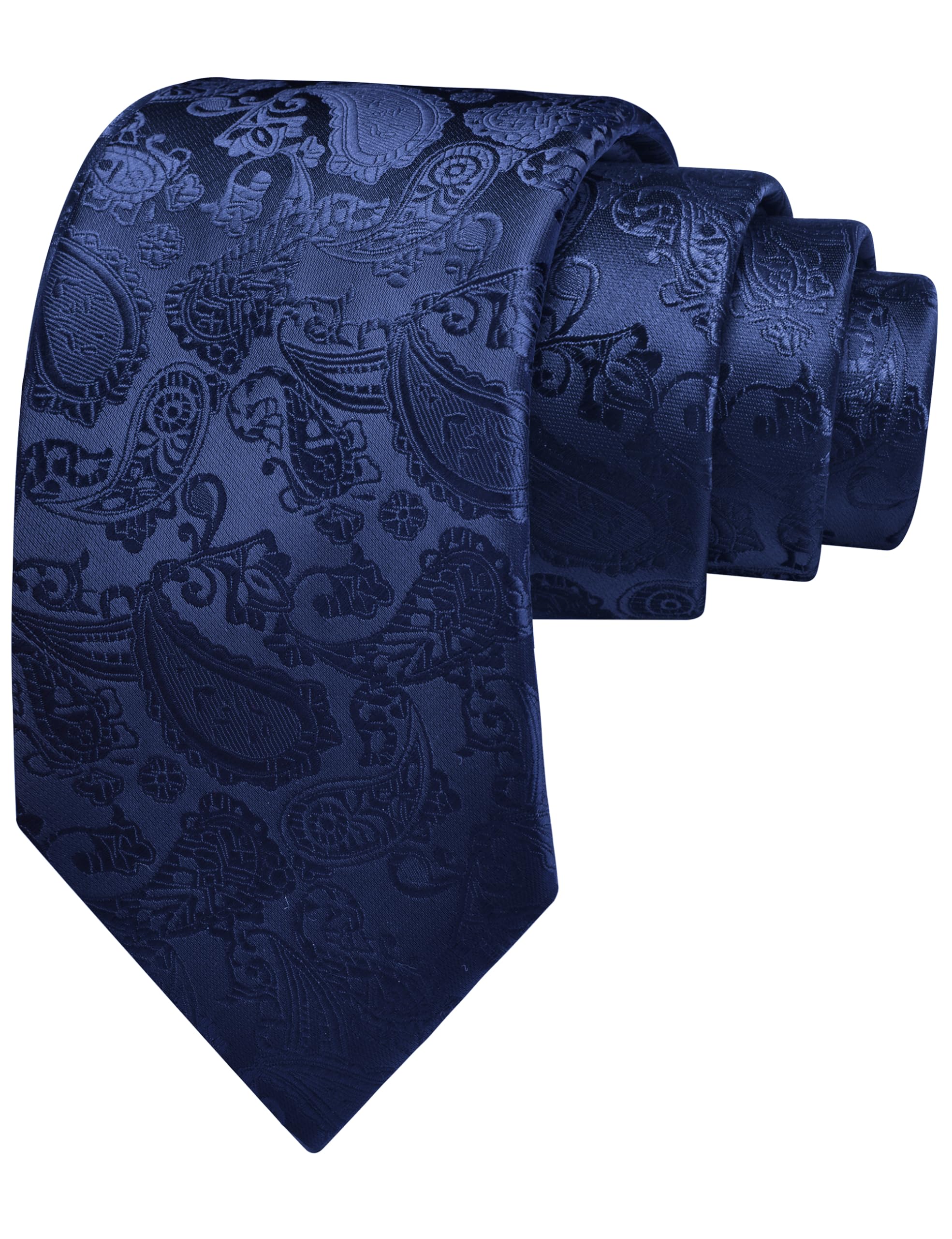 GUSLESON 3.15"(8cm) Fashion Paisley Ties Mens Woven Jacquard Necktie for Wedding