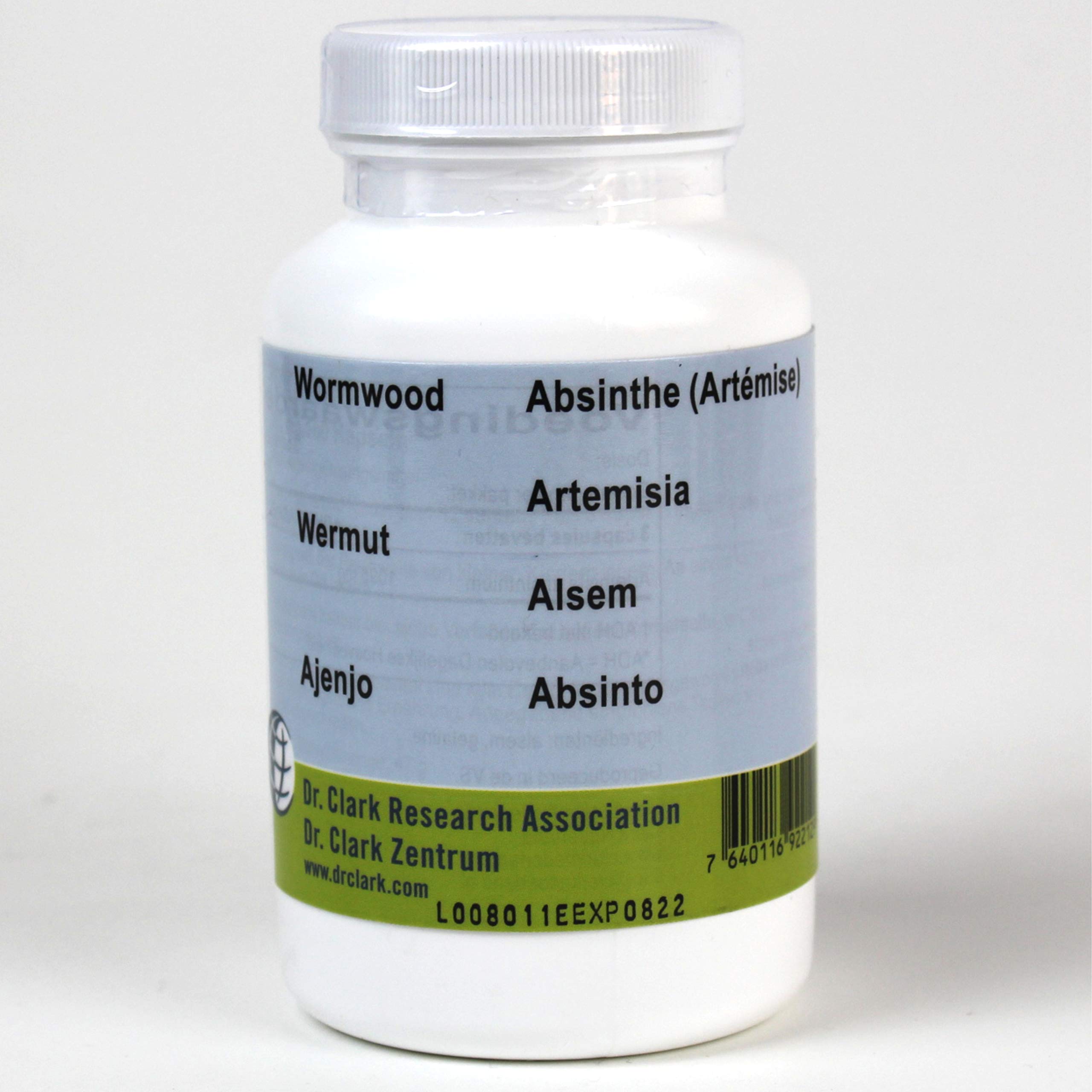 Wormwood Capsules Pack of 100 x 365 mg Dr. Clark