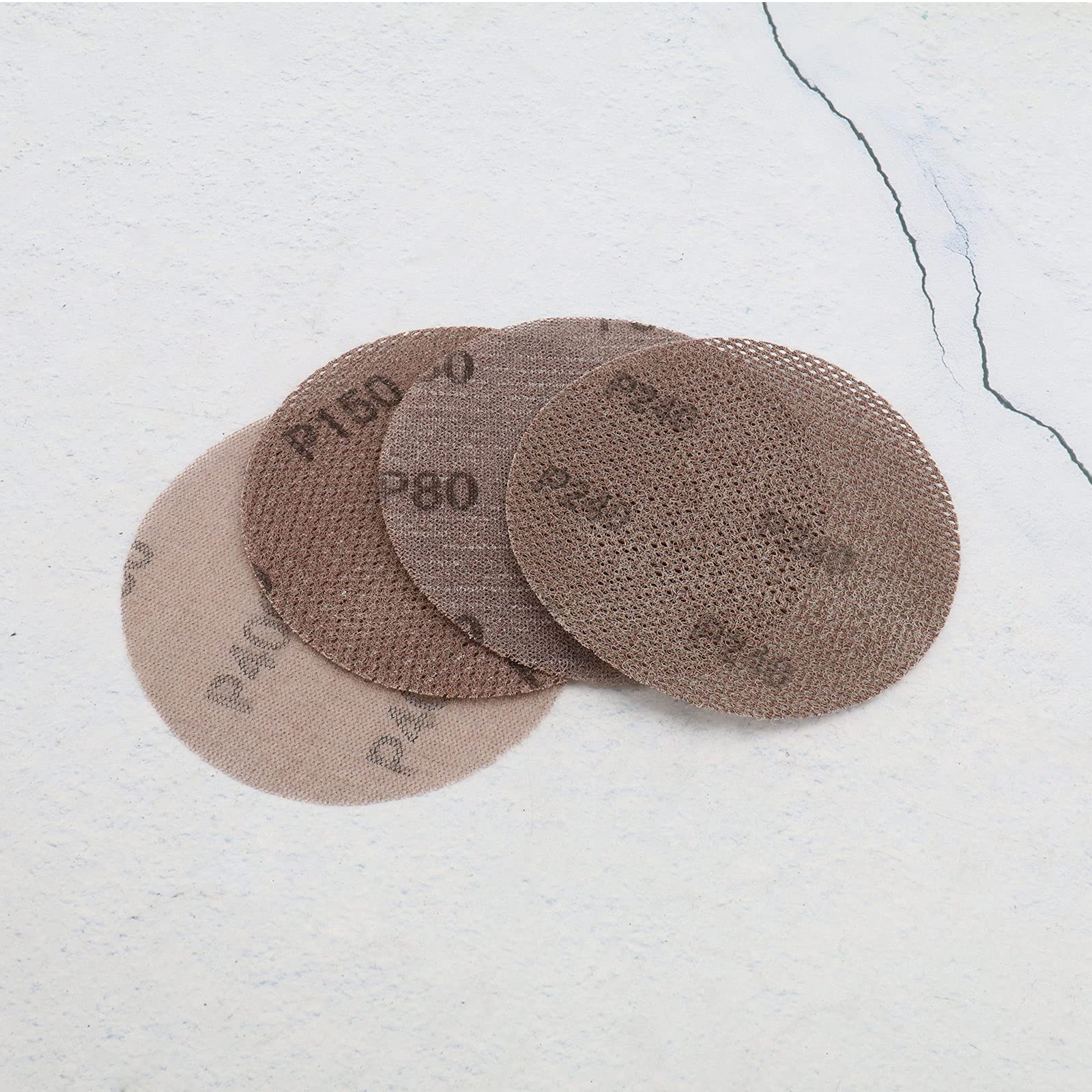 Dischi Abrasivi A Rete 150mm - 50 Pezzi, Grit 60, Per Legno E Metallo - Foto 9