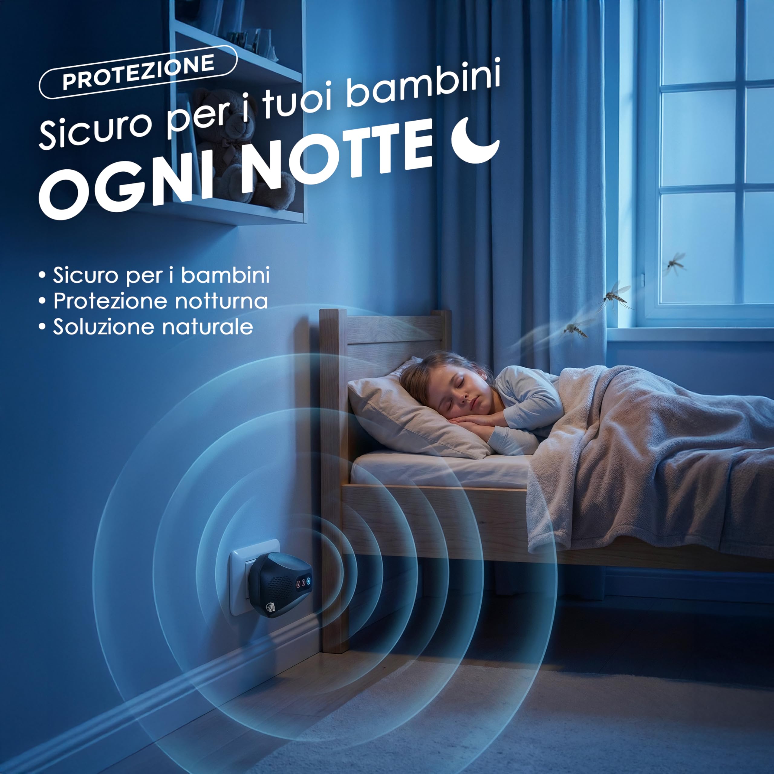 Repellente Ultrasuoni per Topi da Interno Elettrico Plug & Play - Trappola per Topi, Scarafaggi Anti Zanzare