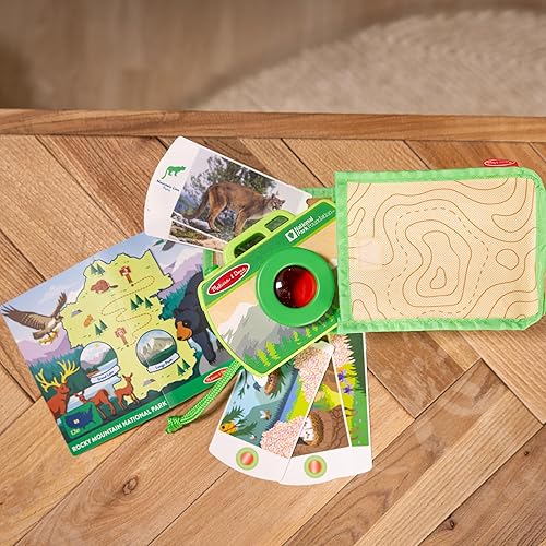 Miniatura 10 de Melissa & Doug Juego de cámara con paisajes y sonidos de las Montañas Rocosas, Juego de cámara de juguete de madera - Tarjetas de fotos hacen