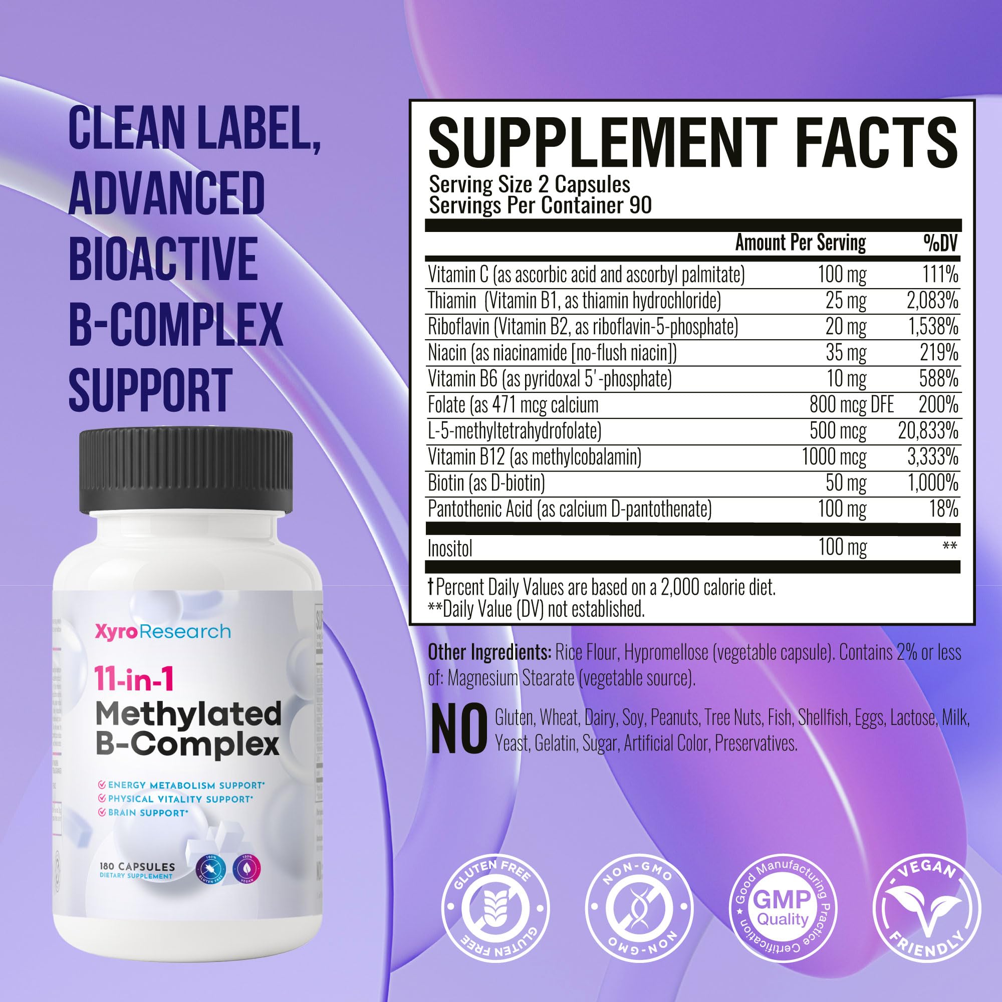Methylated B-Complex Vitamins, Complete Bioactive B-Vitamins — Amazon image 7