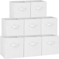 Vista 10 de Criusia Cubos de Almacenamiento - Contenedores de Almacenamiento de Tela Resistente de 13 Pulgadas para Estantes Organizador de Cubos de Armario