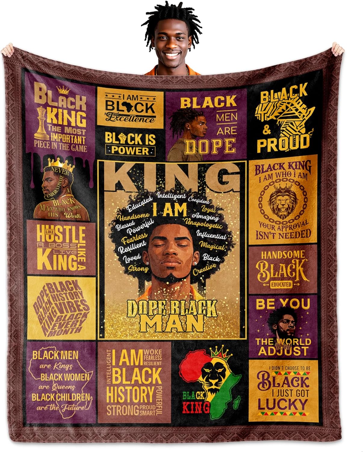 TRISG African American Black Gifts for Men, Afro Black Men