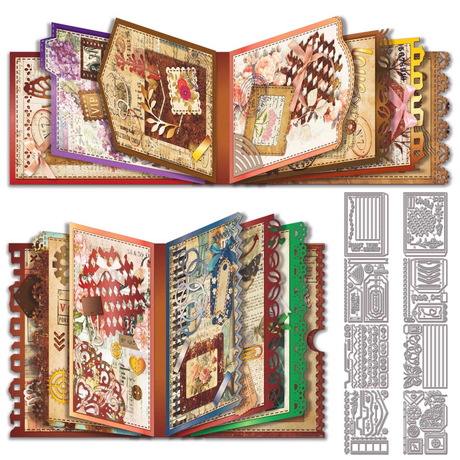 Matrices de découpe pour album photo : créez vos marque-pages et cartes