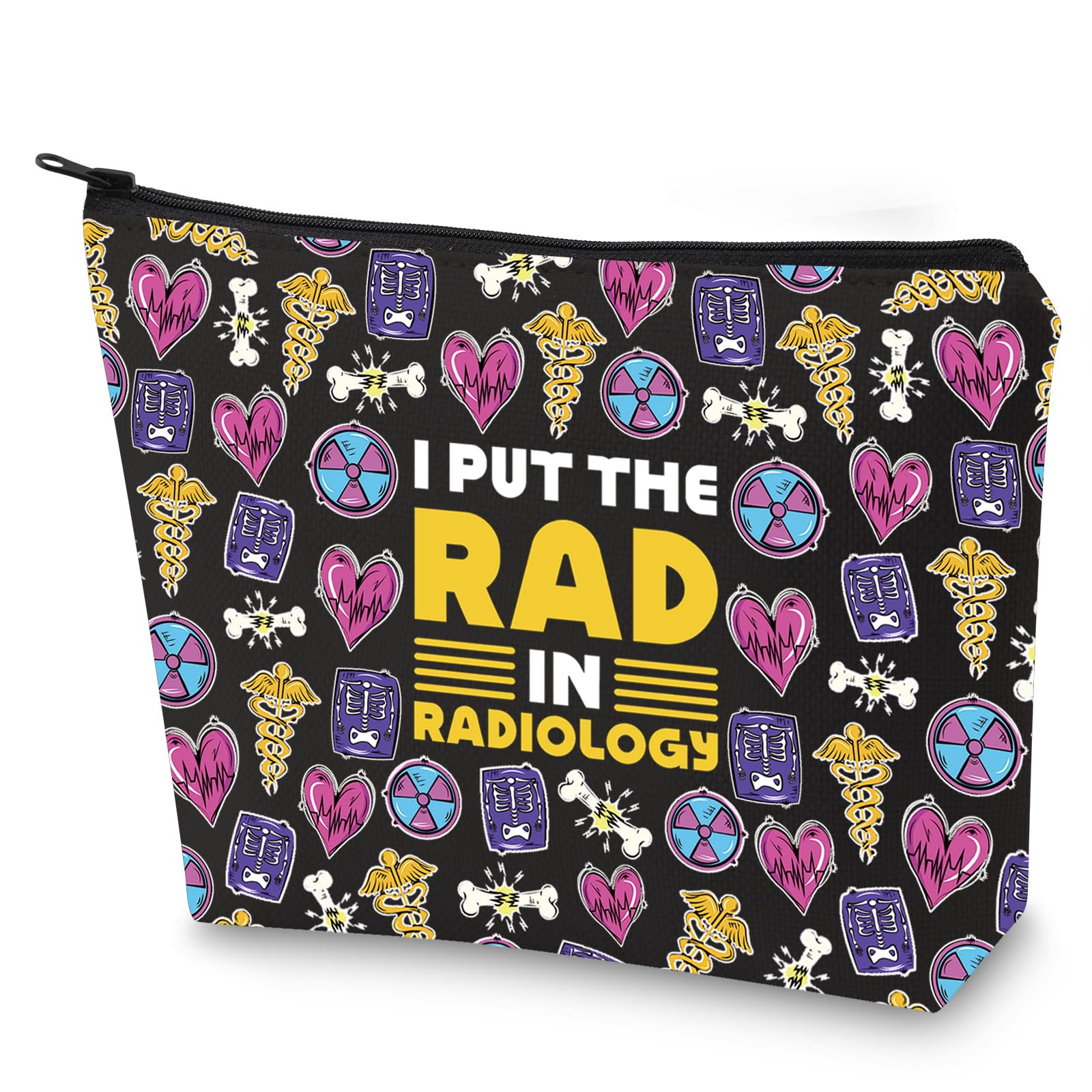 G2TUP Radiology Technologist Cosmetic Bag X-ray Tech Gift Radiology Tech Zipper Pouch I Put The Rad In Radiology (Rad In Radiology)