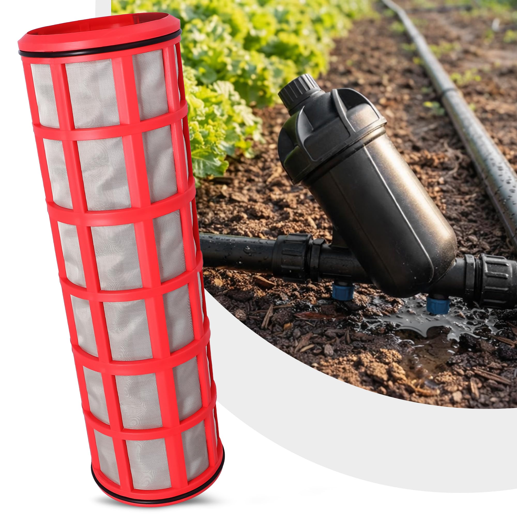 Instalguru Cartouche Filtrante Préfiltre 2'' MESH 120 Filtre À Tamis Rechange Filtration Eau Pour Pompes Jardin Stations Pompage Domestiques Irrigation Récupérateurs Eau Pluie