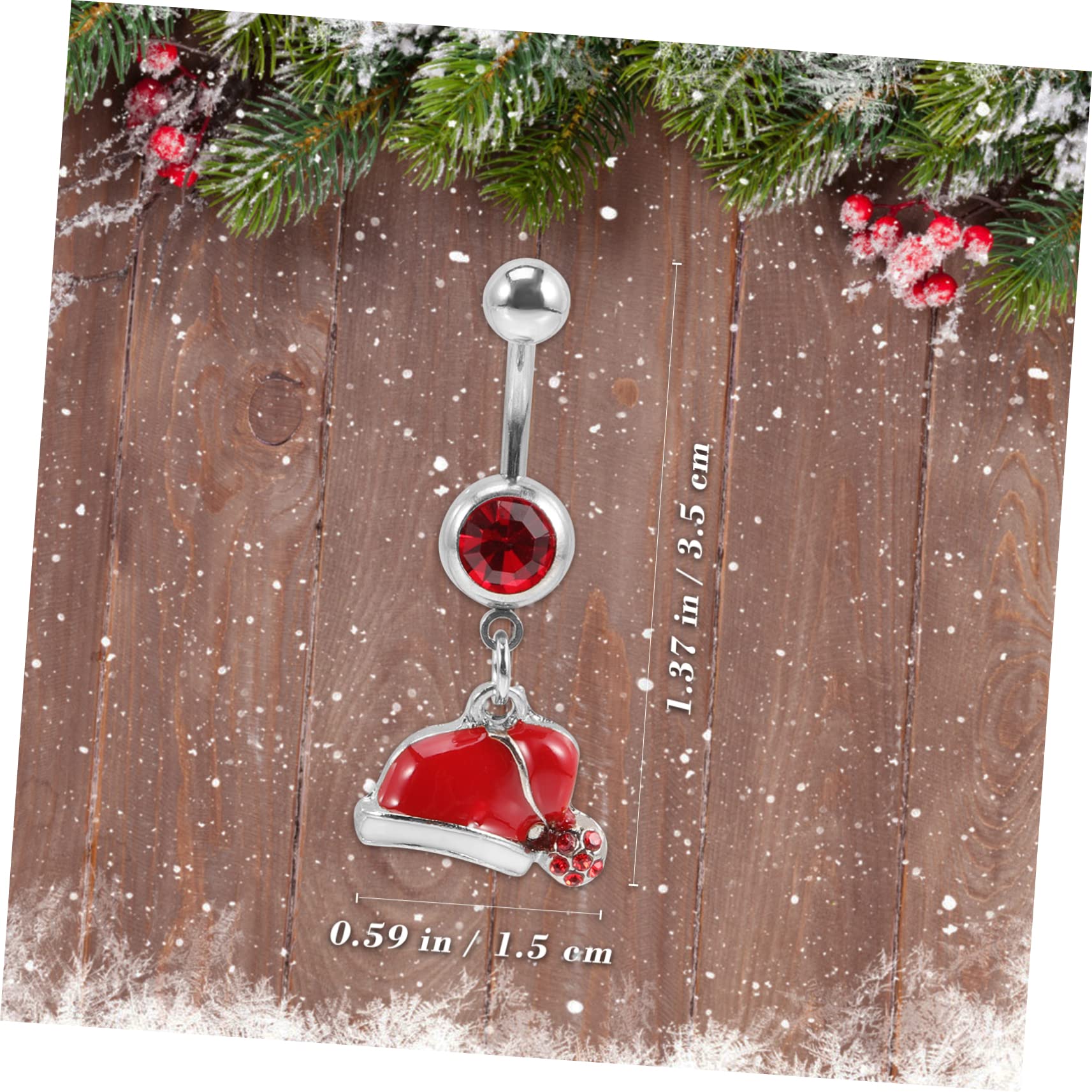 ABOOFAN Pezzi Natale All'Ombelico Ciondola Gli Della Natale Piercing All'Ombelico Ciondola Piercing Womans