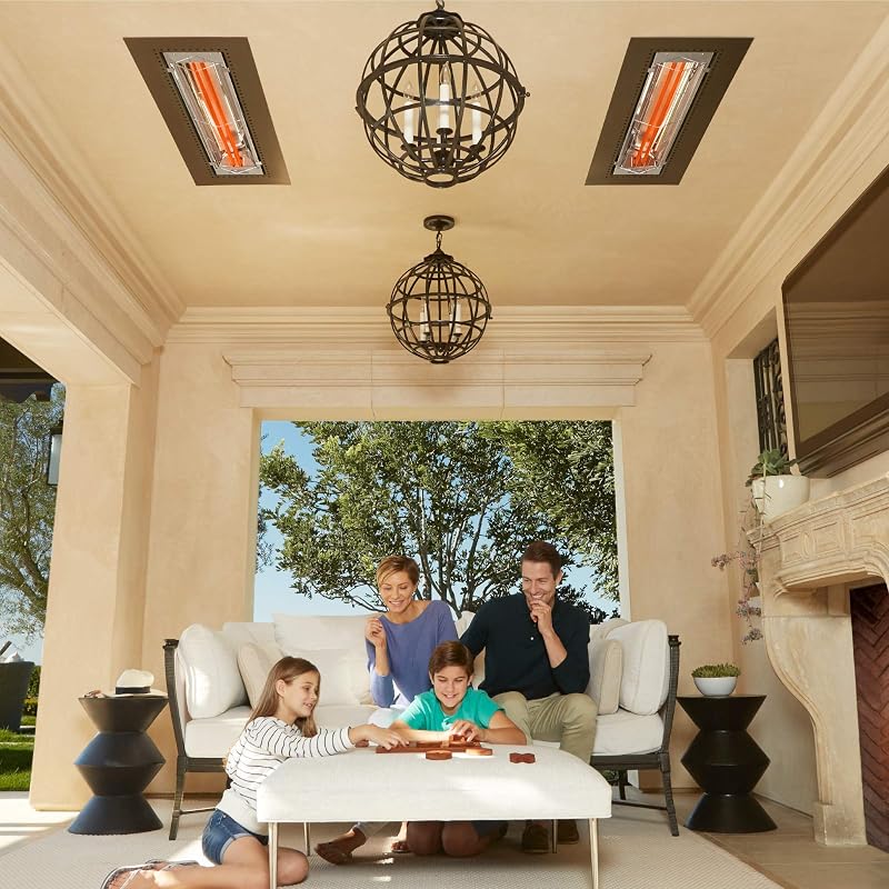 Infratech WD-4024 SS Stainless Steel Fixture Dual Element Electric Patio Heater 39" Long, 4000 Watt, 240 Volts, Stainless Steel image 5