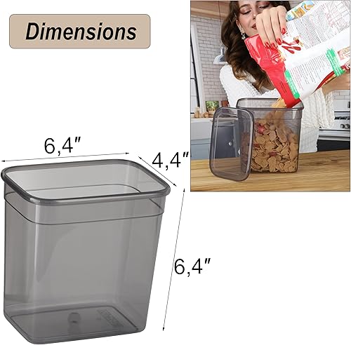 Miniatura 8 de T&D HOME GOODS Tarros de almacenamiento con tapa, herméticos, juego de 12 recipientes de almacenamiento, sin BPA, contenedor de almacenamiento para