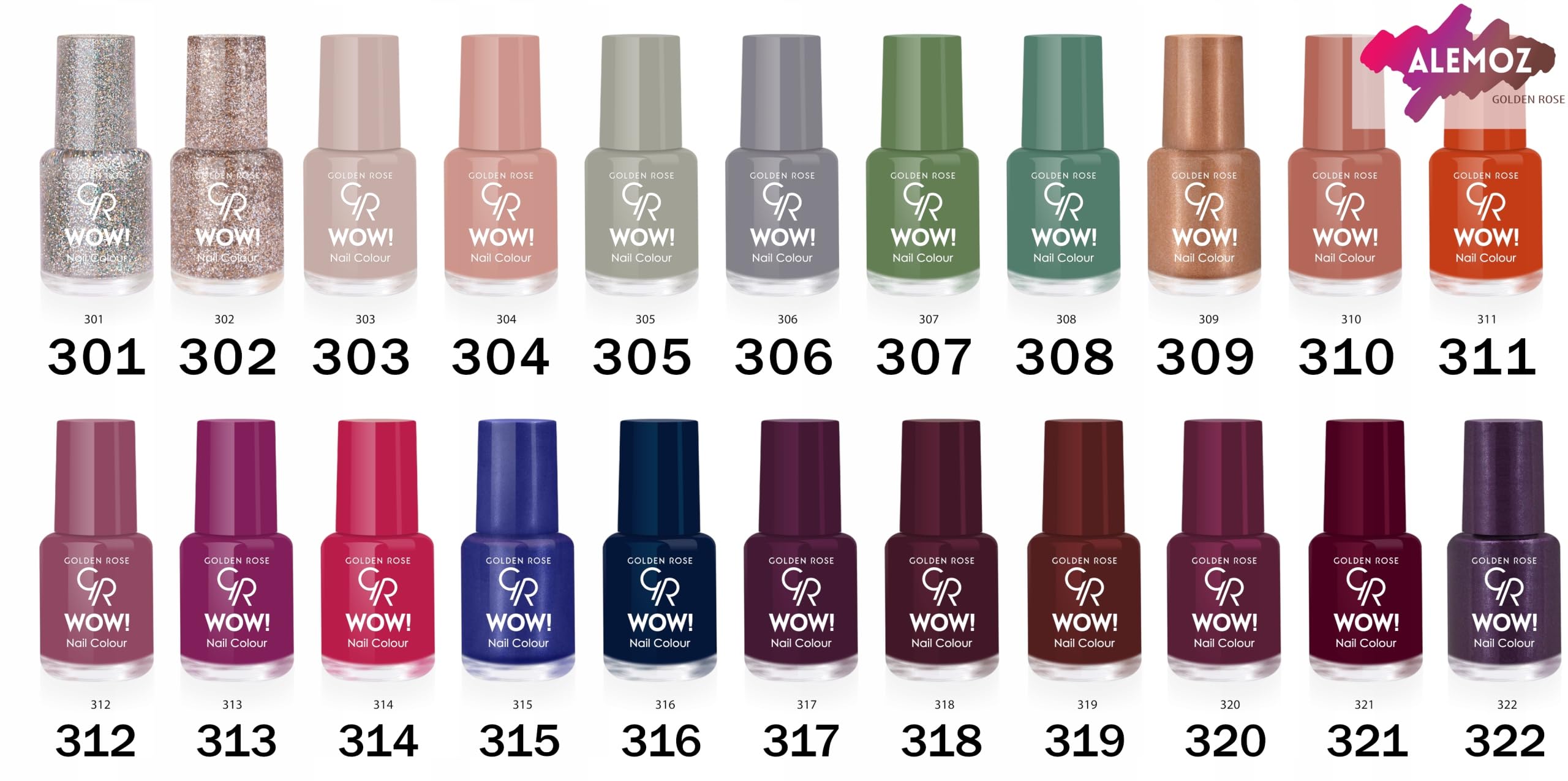 Golden Rose Wow Nail Color No: 03 - Parlak Bitişli Mini Oje 6 ml