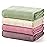Momcozy Muslin Swaddle Blankets, 4 Pack Ultra Soft Neutral Matching Baby Swaddle Blanket, Breathable Skin Friendly, Large 47 x 47 Inch Swaddling Receiving Blanket for Boy Girl, Light Green