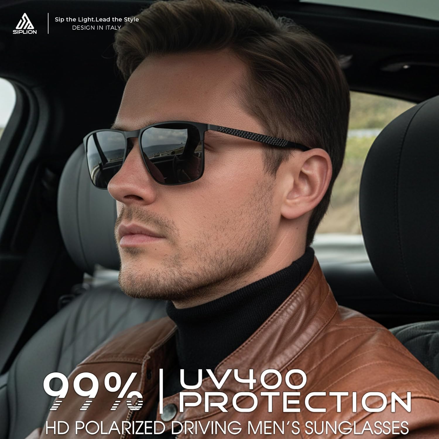 SIPLION Polarized Sunglasses for Men for Driving, UV Protection Carbon Fiber Frame Lightweight 2.0 Lenses for Fishing - Image 2