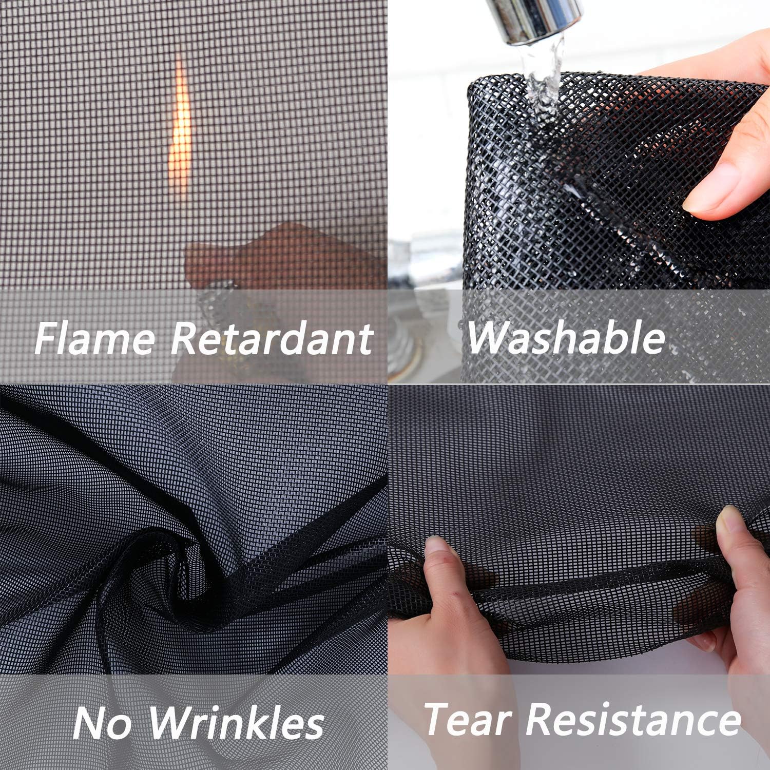 Get Discount 70% Price BafloTEX Pet Screen 36x50' for Door and Window, Patio Screen, Adjustable Door and Window Mesh, Pet Resistant, Black SPBLK3650