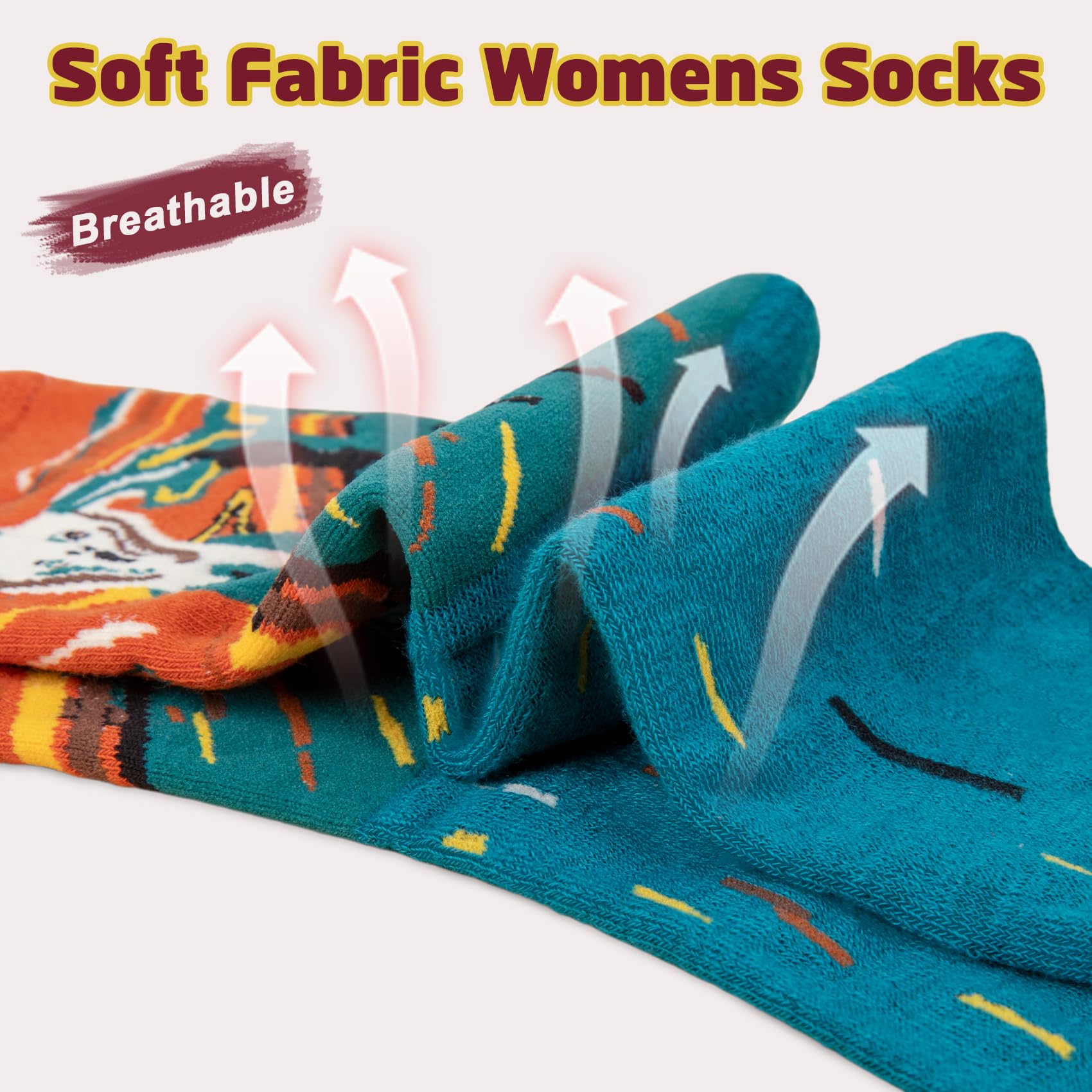 Chalier 6 Pares Calcetines Mujer Divertidos Originales Dibujos Algodon Navidad