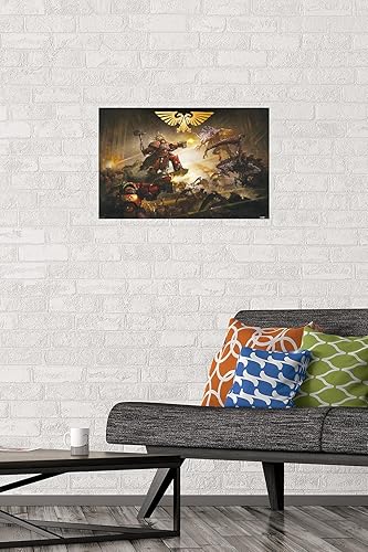 Miniatura 2 de Trends International Warhammer 40K - Póster de pared de la batalla de Baal, 14.72 x 22.37 pulgadas, versión premium sin marco