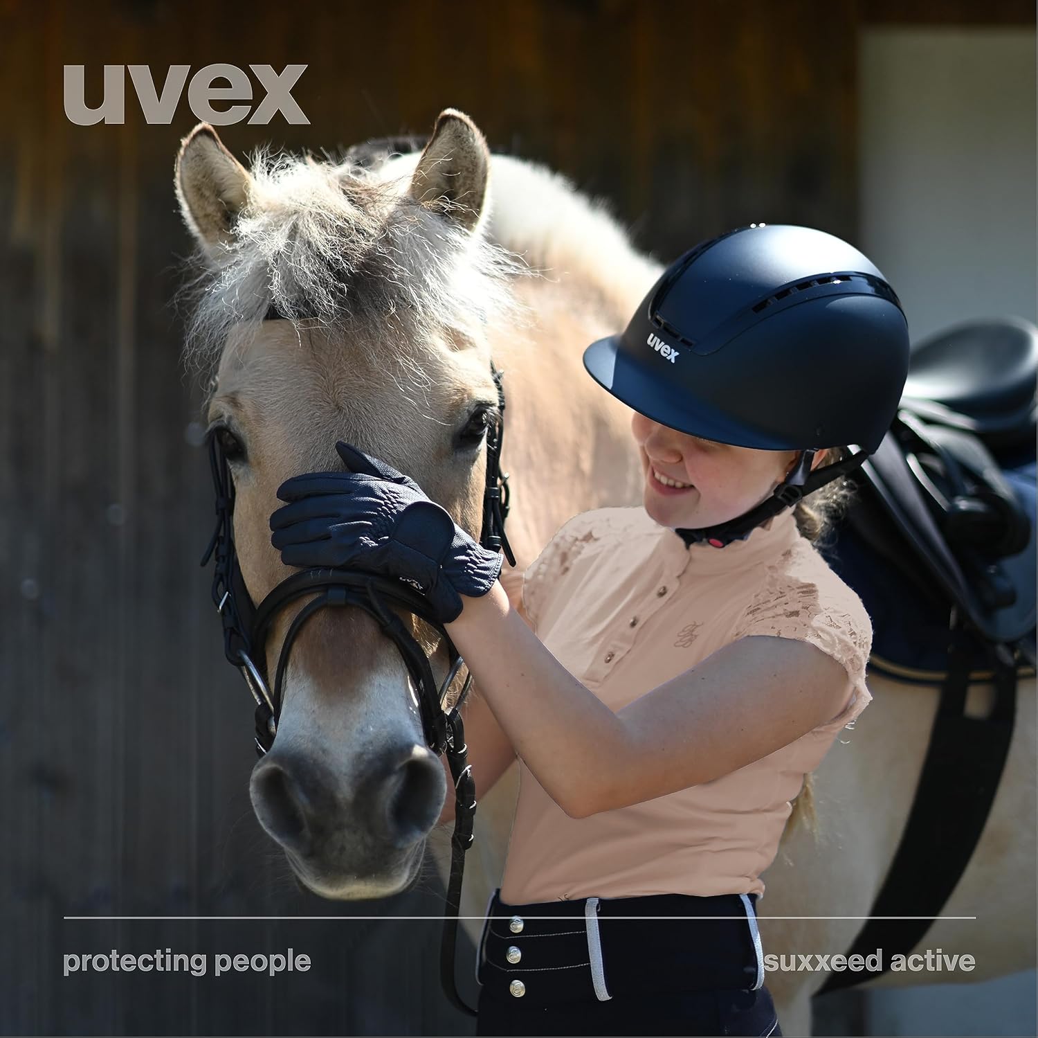 uvex suxxeed Active Horse Riding Helmet for Women & Men - Adjustable & Excellent Ventilated Helmet