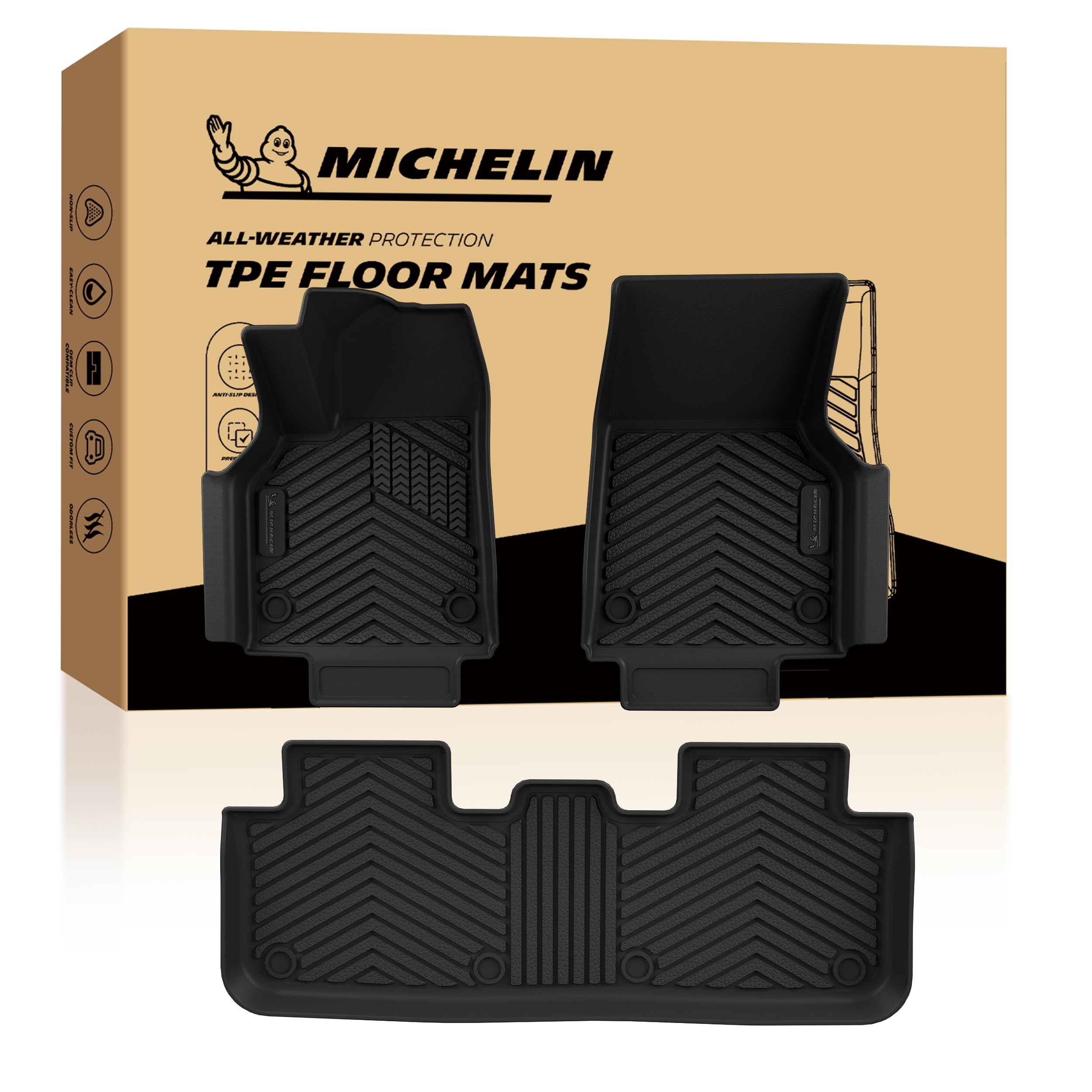 Michelin Vehicle Mat for 2025-2027 Tesla Model Y Juniper 5 Seat (3 Piece)
