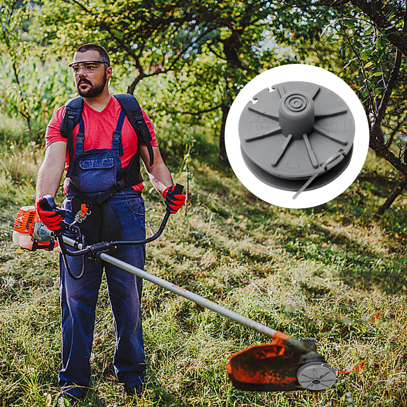 Funmo 3 Pièces Bobine De Fil De Coupe-Herbe, Bobine De Fil De