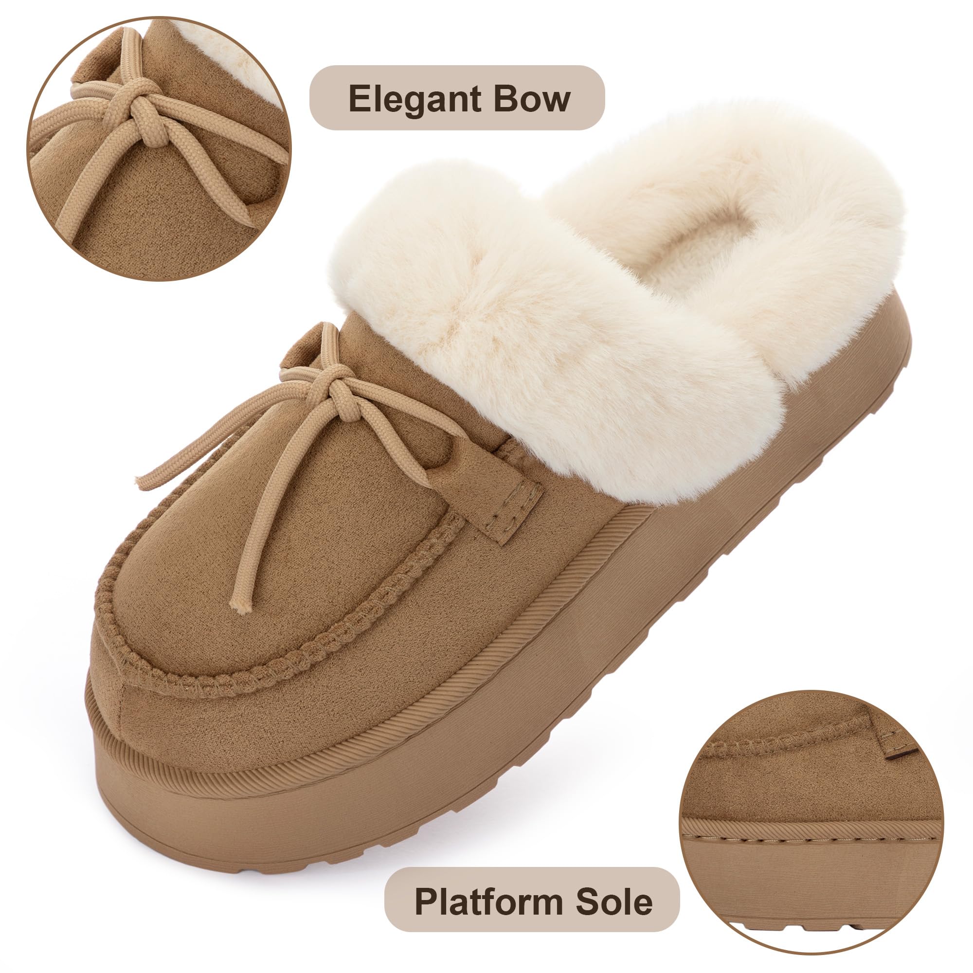 RockDove Pantofole da donna in microsuede con piattaforma in memory foam con suola interna/esterna