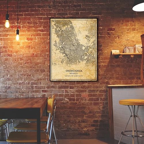 Miniatura 7 de TANOKCRS Acapulco - Póster de mapa vintage de México, arte de pared, diseño de mapa de carretera de la ciudad, regalo de recuerdo de viaje