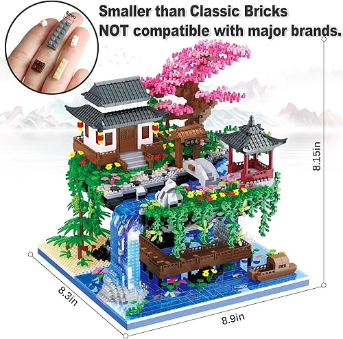 Miniatura 2 de Vziimo Juego de bloques de construcción de arquitectura china de Hangzhou West Lake, juego de construcción creativa, juguetes regalos para adultos y