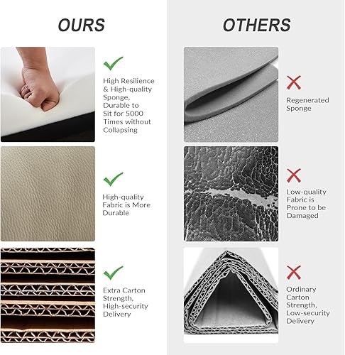 Miniatura 10 de HULALA HOME Silla reclinable de cuero moderna silla reclinable con respaldo y reposapiés ajustables sofá casual de cuero individual cómoda silla de