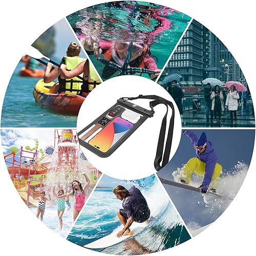 Miniatura 7 de Njjex Bolsa grande impermeable para teléfono 2 unidades Funda seca para teléfono celular hasta 10 pulgadas para Samsung Galaxy Note 20 Ultra S23 S22